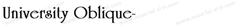 University Oblique字体转换